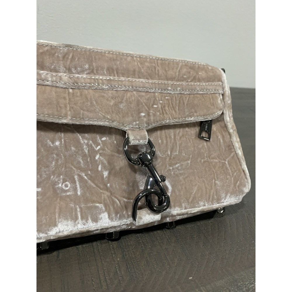 Rebecca Minkoff Mini M.A.C. Bag Women's Crossbody/Shoulder Purse Suede Beige - Picture 2 of 15